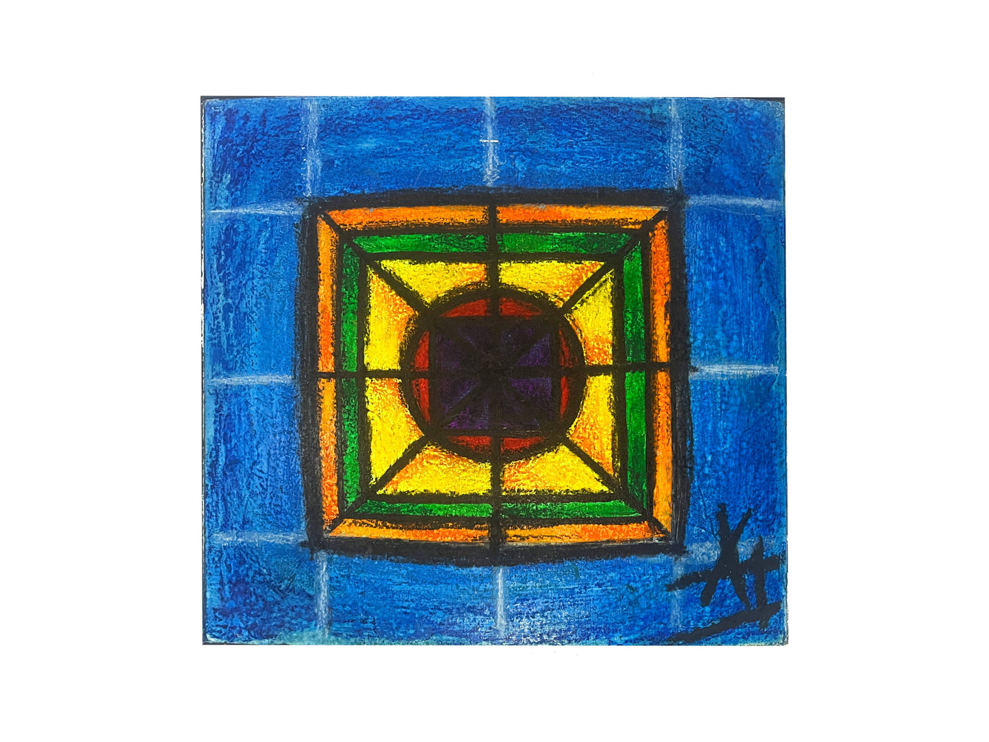 "Order Within The Grid" Abstract Pastel Artwork