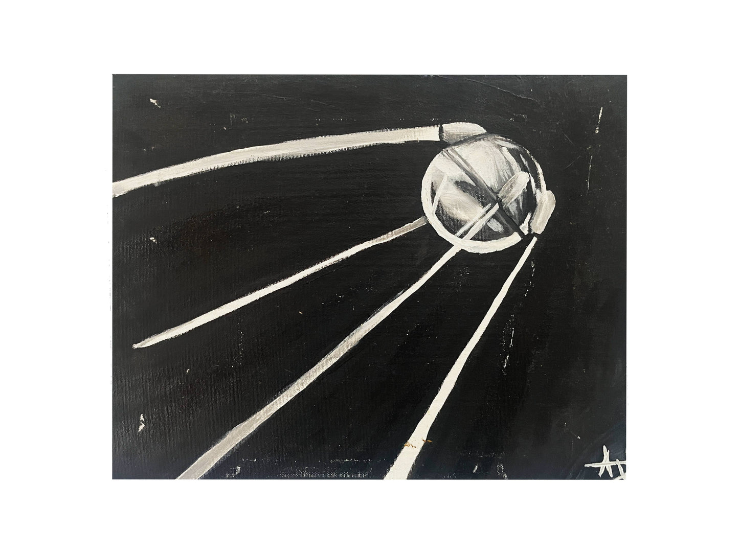 "Sputnik" Acrylic Painting