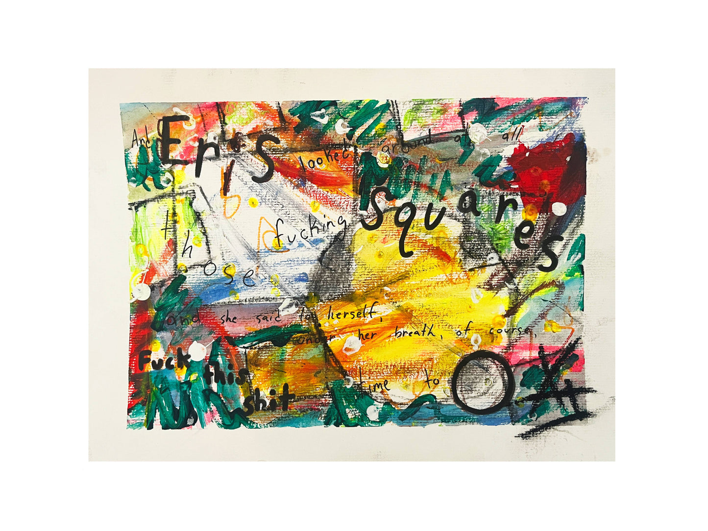 "Untitled" Abstract Mixed Media Artwork