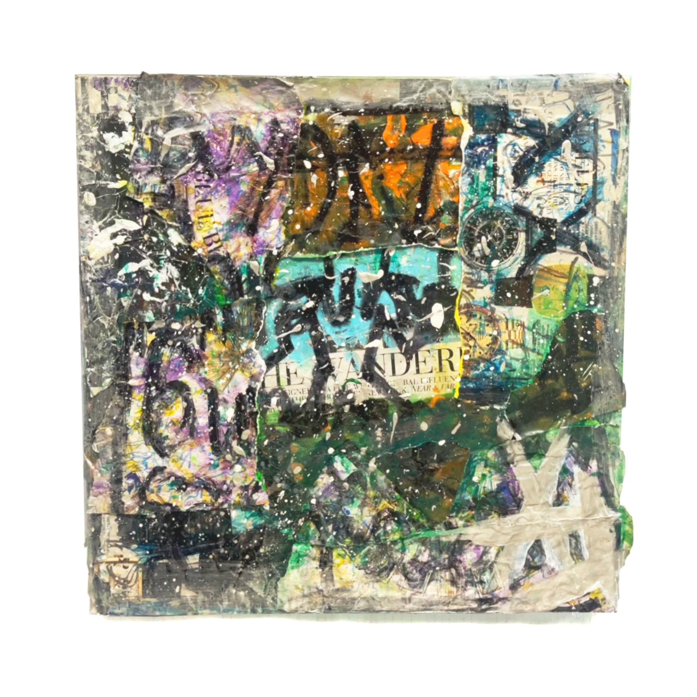 "The Wanderer" Abstract Mixed Media Artwork