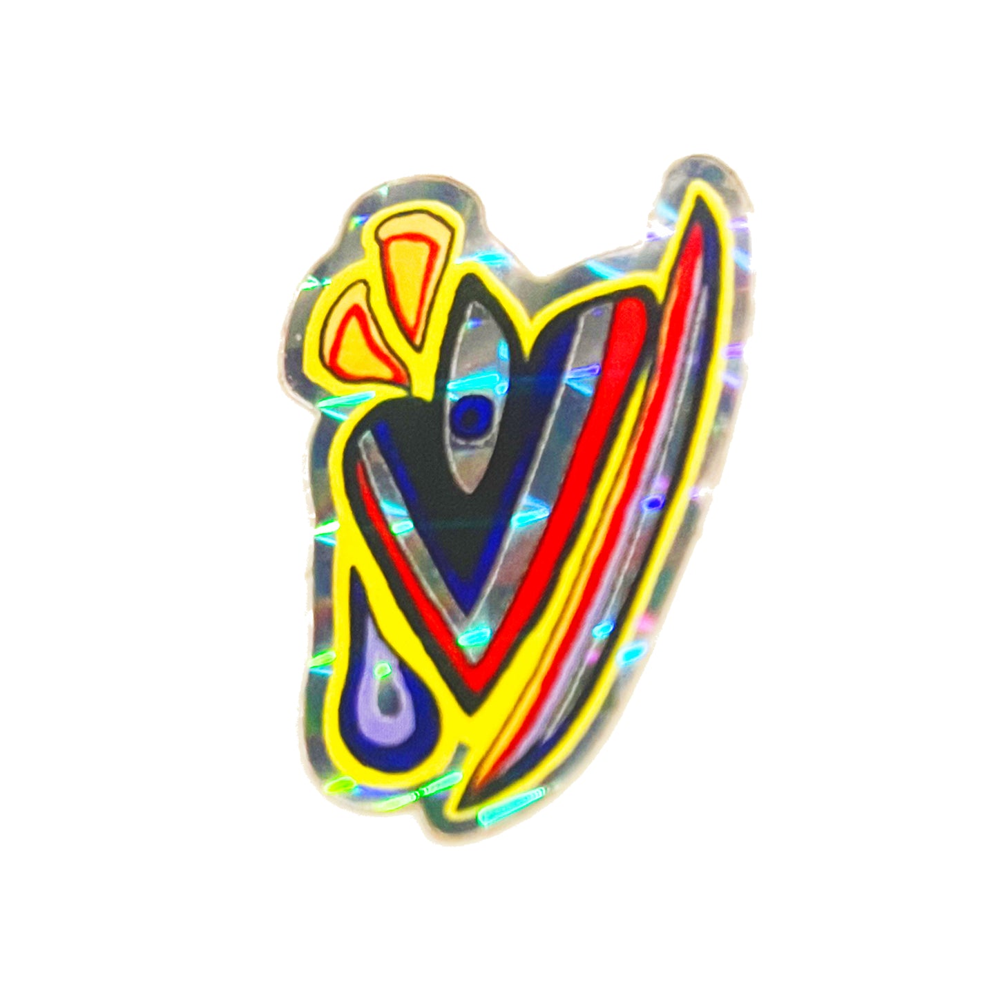 1.5-inch Abstract Holographic Sticker