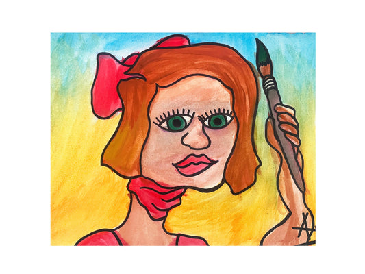 "Untitled (Femme)" Watercolor Painting